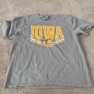 Comfort Colors Gray and Yellow Iowa Short Sleeve Tee